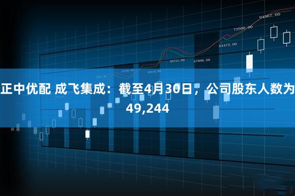 正中优配 成飞集成：截至4月30日，公司股东人数为49,244