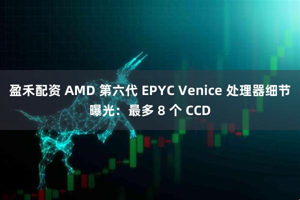 盈禾配资 AMD 第六代 EPYC Venice 处理器细节曝光：最多 8 个 CCD